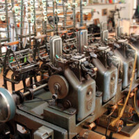 Bandwebmaschine der Leonischen Werke