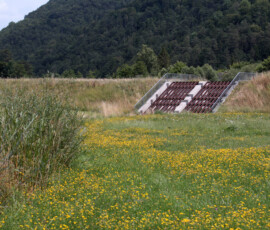 Retentionsbecken Bigl (2019) | Foto: PeterS Hochwasser Schutzbauten Furth